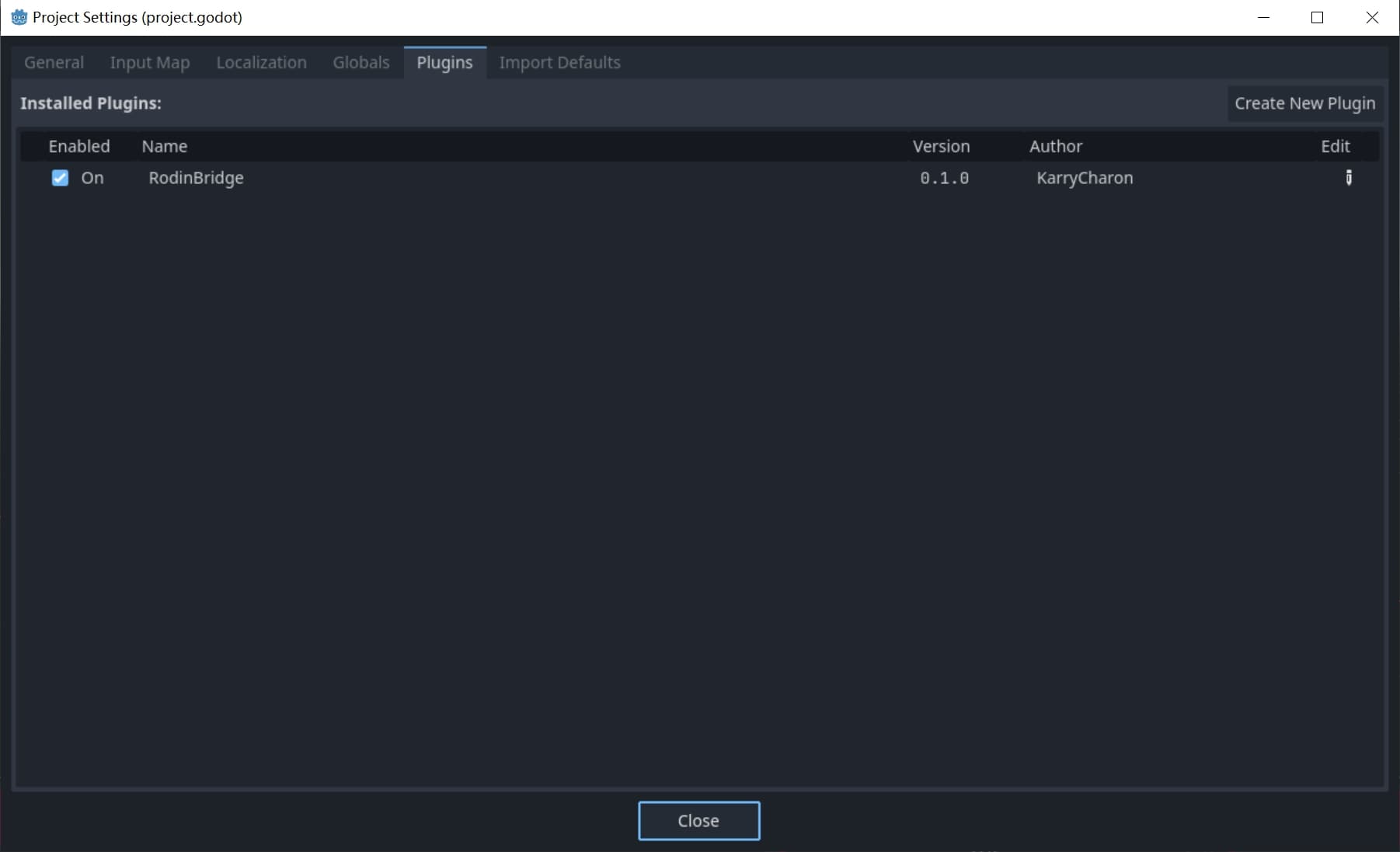 Enabling Rodin Bridge in Godot