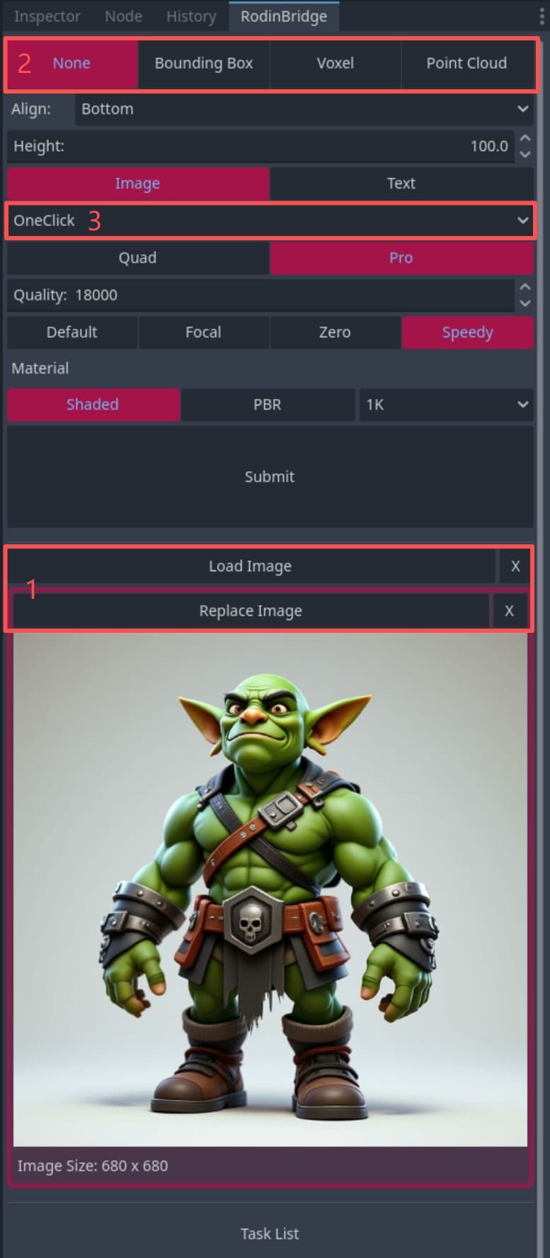 Single-image generation in Godot