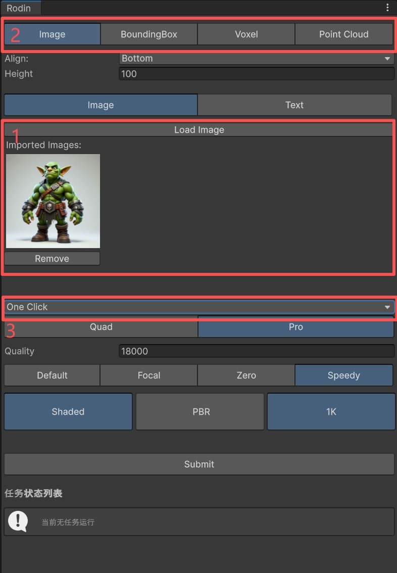 Single-image generation in Unity
