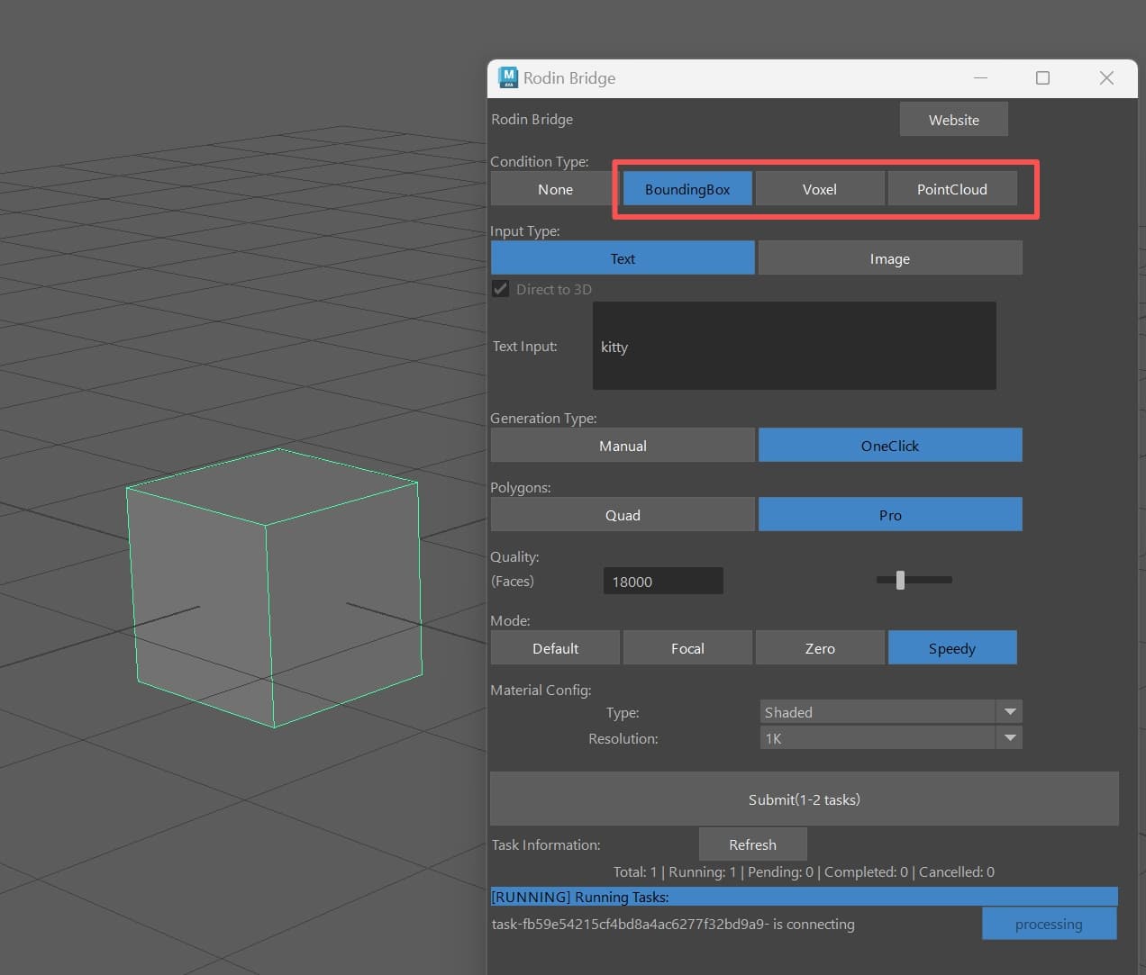 ControlNet settings in Maya