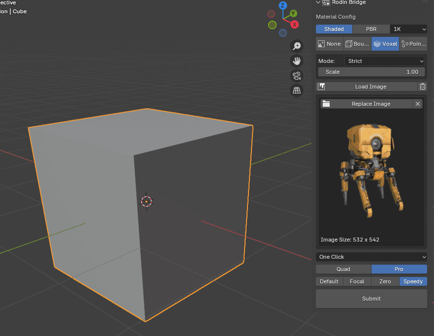ControlNet settings in Blender
