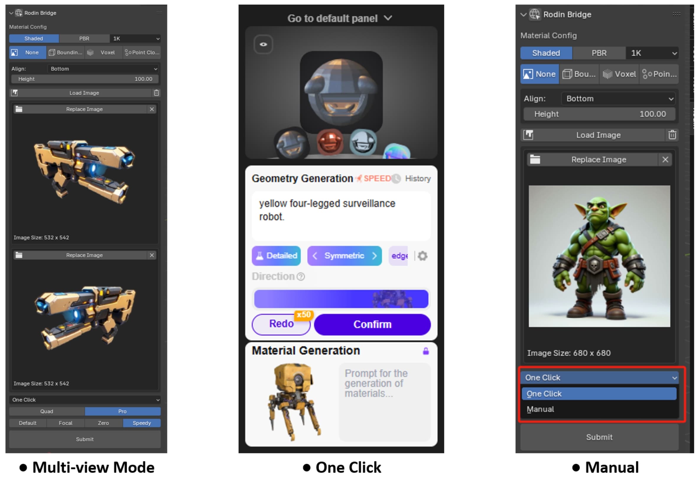 Manual mode in Blender