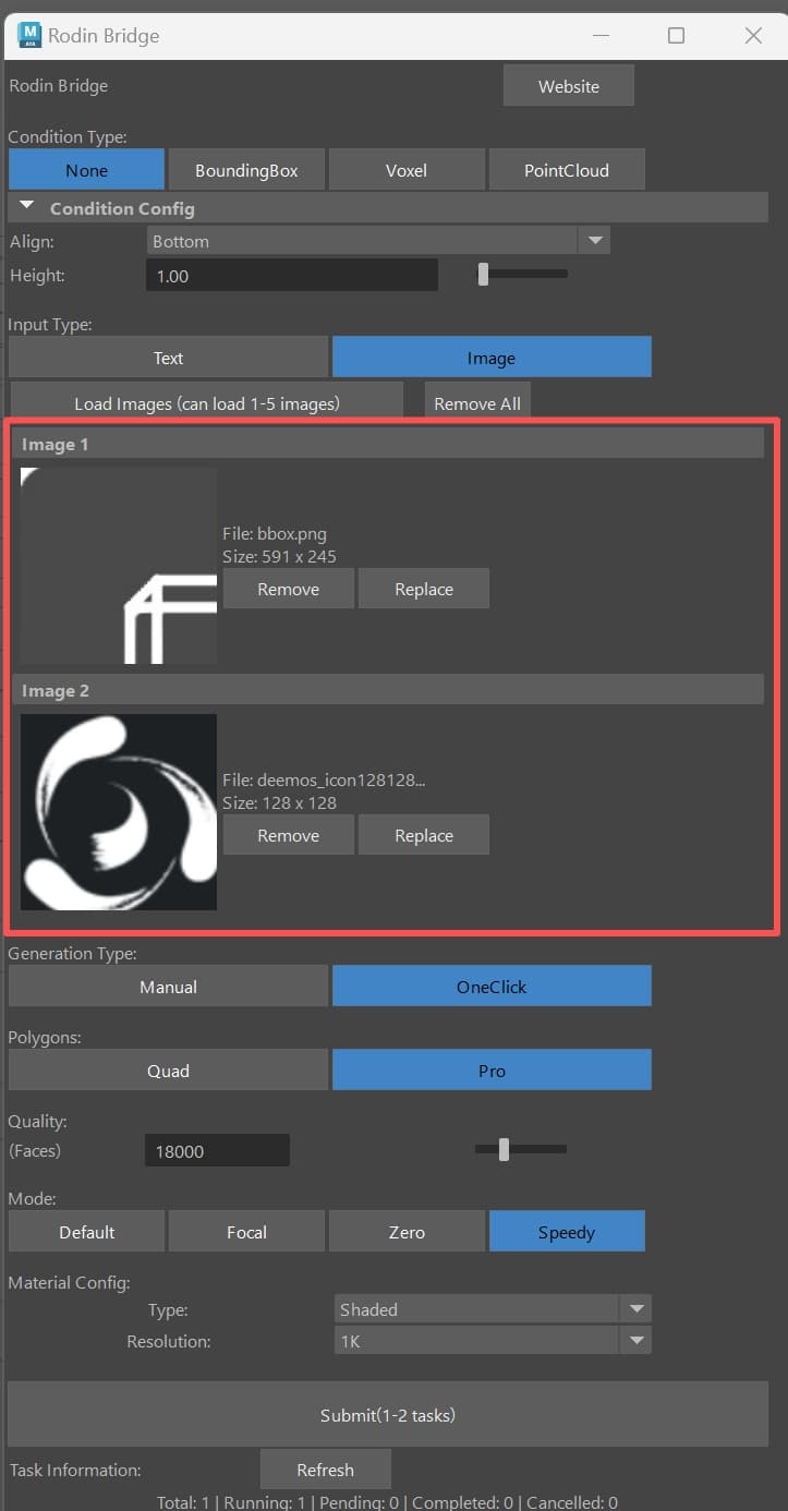 Multi-view inputs in Maya
