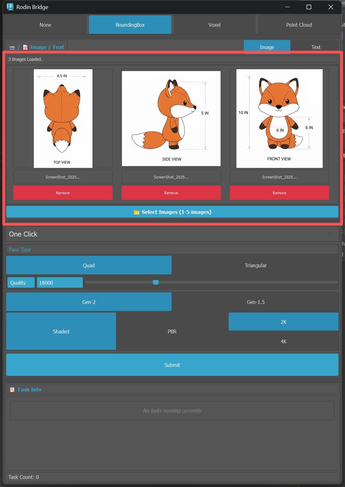 Multi-view inputs in 3ds Max